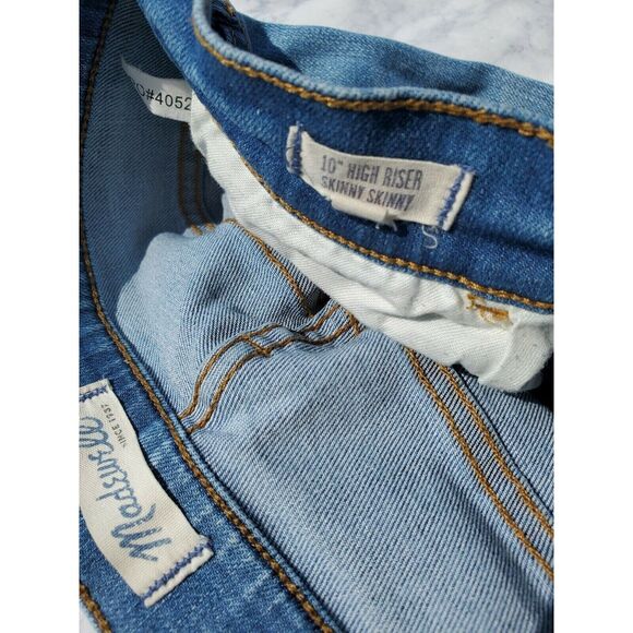 Madewell Shorts 26 Womens Light Wash High Riser Raw Hem Denim - Picture 4 of 4